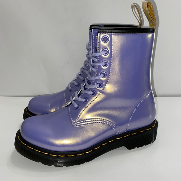 DR MARTENS 1460 VEGAN BOOT IN PURPLE HEATHER - Picture 9 of 11